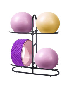 Soporte para Pelotas de Ejercicio MEIPEIQIZHI - Almacenamiento para 4 Pelotas