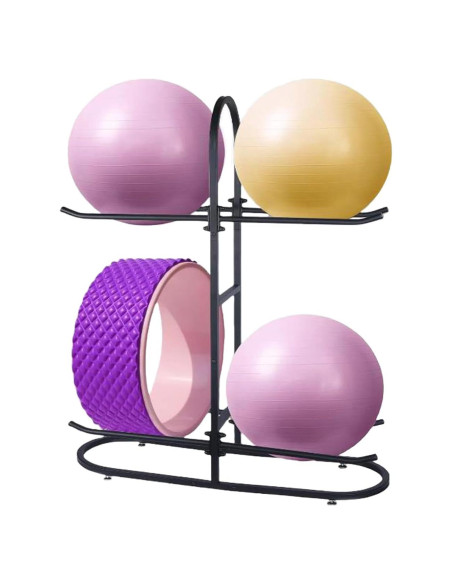 Soporte para Pelotas de Ejercicio MEIPEIQIZHI - Almacenamiento para 4 Pelotas