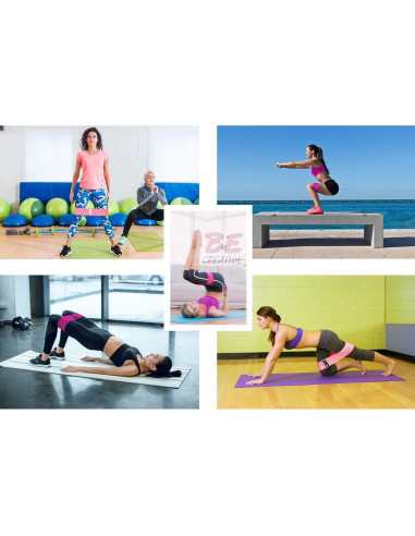 Bandas de Resistencia Limm para Glúteos y Piernas - Rosa