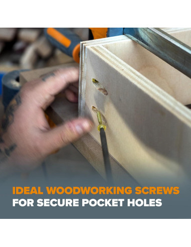 Tornillos para Agujeros de Bolsillo BORA 3.81 cm - 100 Piezas