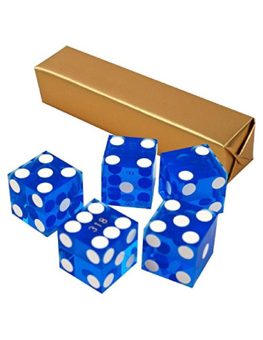 Dados de Casino Trademark Poker 19mm Azul Profesional