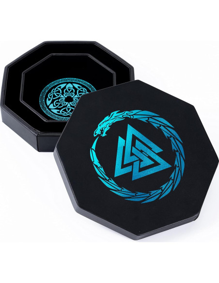 Bandeja de Dados Soar Forge Octagonal Azul 20 cm D&D