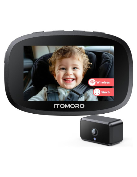 Cámara Inalámbrica para Bebés Itomoro 1080P 5" con Visión Nocturna