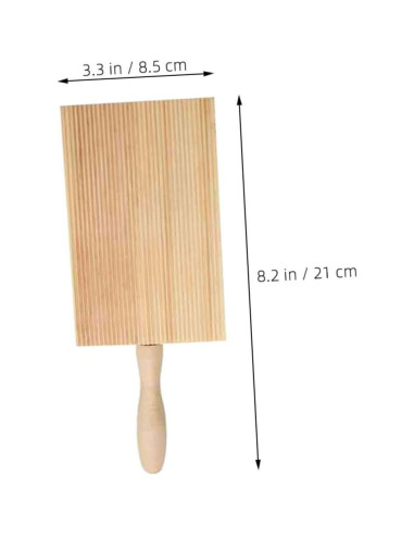 Tabla de Gnocchi de Madera Ipetboom con Paleta Ergonómica 21x8.5cm