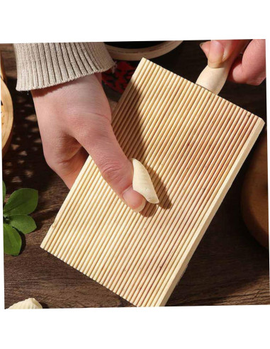 Tabla de Gnocchi de Madera Ipetboom con Paleta Ergonómica 21x8.5cm