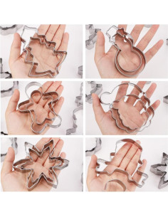 Cortadores de Galletas de Navidad MrCookie 12 Piezas Acero Inoxidable 2