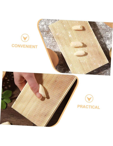 Tabla de Gnocchi de Madera Ipetboom con Paleta Ergonómica 21x8.5cm