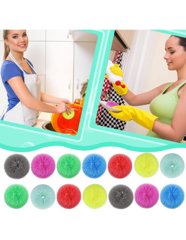 Estropajos Reutilizables Nuogo 100 Piezas Nylon Sin Rayar