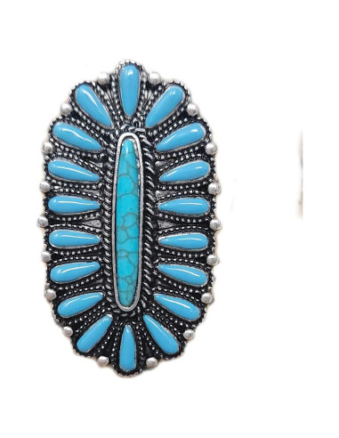 Anillo de Bufanda Concho Occidental Tipi 24mm Turquesa