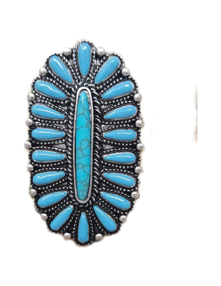 Anillo de Bufanda Concho Occidental Tipi 24mm Turquesa