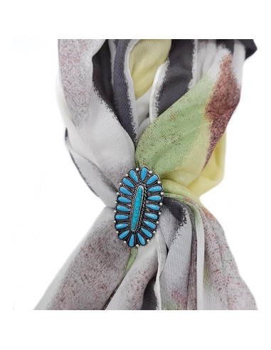 Anillo de Bufanda Concho Occidental Tipi 24mm Turquesa