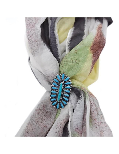 Anillo de Bufanda Concho Occidental Tipi 24mm Turquesa