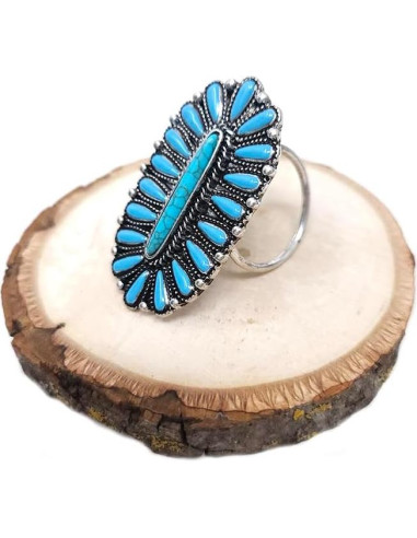 Anillo de Bufanda Concho Occidental Tipi 24mm Turquesa