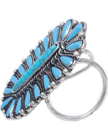 Anillo de Bufanda Concho Occidental Tipi 24mm Turquesa