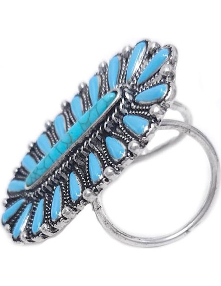 Anillo de Bufanda Concho Occidental Tipi 24mm Turquesa