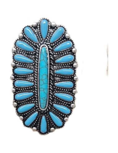 Anillo de Bufanda Concho Occidental Tipi 24mm Turquesa