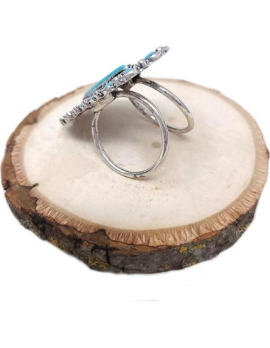 Anillo de Bufanda Concho Occidental Tipi 24mm Turquesa