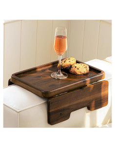 Mesa de reposabrazos de sofá HOLANA Acacia 34.92x24.13cm