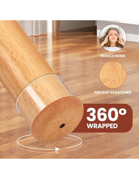 16 Protectores de Piso para Patas de Silla GEMOWN - Silicona y Fieltro