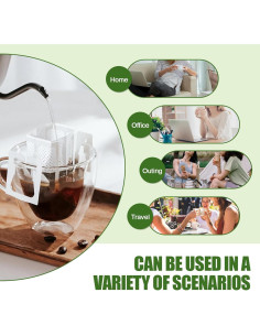 Filtros de Café Desechables CARGEN 100 Pcs Portátiles 2