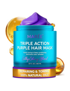 Mascarilla Morada Acondicionadora MAREE 296 ml - Tonificador para Cabello Rubio