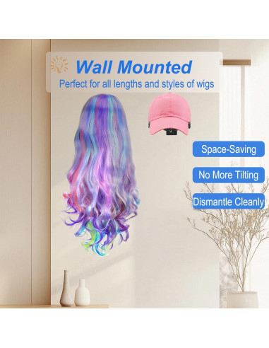 Soporte para Pelucas Montado en Pared WELIKEK Negro 1PC