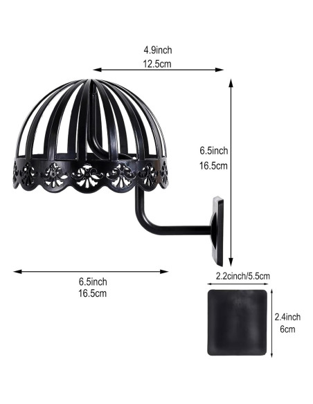Soporte para Pelucas Montado en Pared WELIKEK Negro 1PC