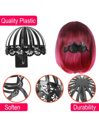 Soporte para Pelucas Montado en Pared WELIKEK Negro 1PC