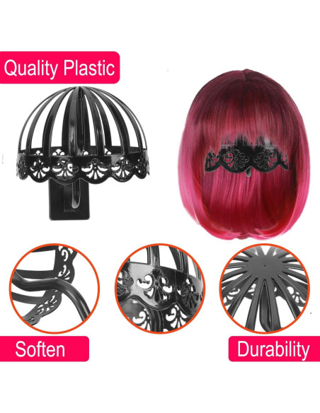 Soporte para Pelucas Montado en Pared WELIKEK Negro 1PC