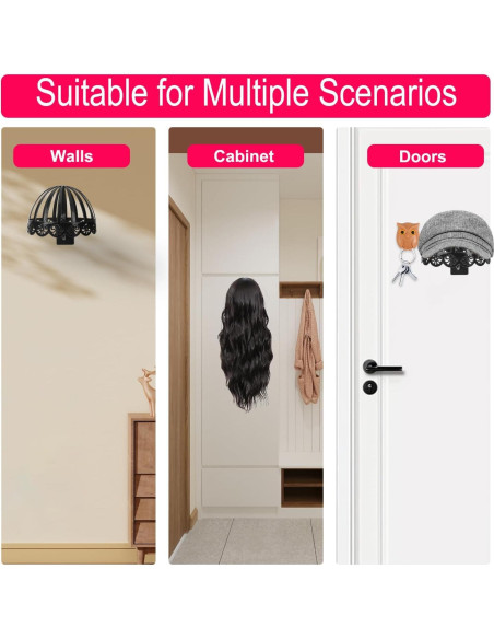 Soporte para Pelucas Montado en Pared WELIKEK Negro 1PC