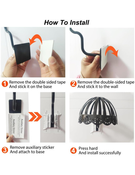 Soporte para Pelucas Montado en Pared WELIKEK Negro 1PC