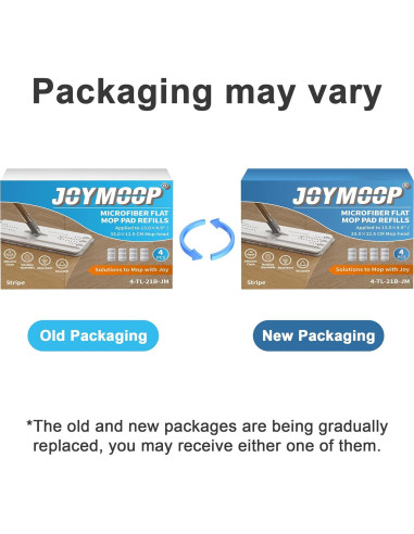 Almohadillas de Microfibra JOYMOOP para Mopa Plana 33cm - Paquete de 4