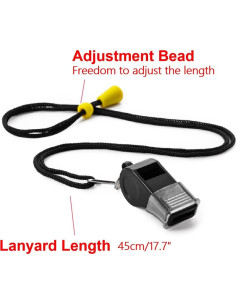 Paquete de 12 Silbatos Deportivos MISUYACO con Lanyard 2