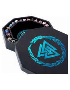 Bandeja de Dados Soar Forge Octagonal Azul 20 cm D&D