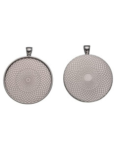 10 Piezas Base de Pendientes Redondos 40mm SHUNAE Negro