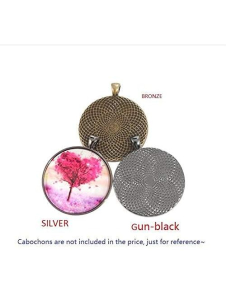 10 Piezas Base de Pendientes Redondos 40mm SHUNAE Negro