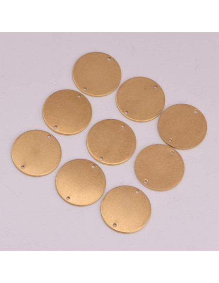 10 Etiquetas de Sello Redondas de Cobre para Grabado 20mm