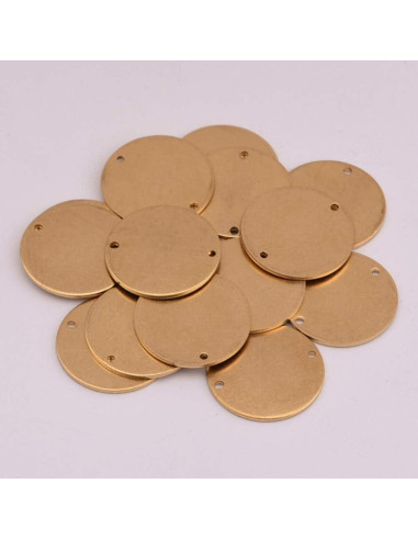 10 Etiquetas de Sello Redondas de Cobre para Grabado 20mm