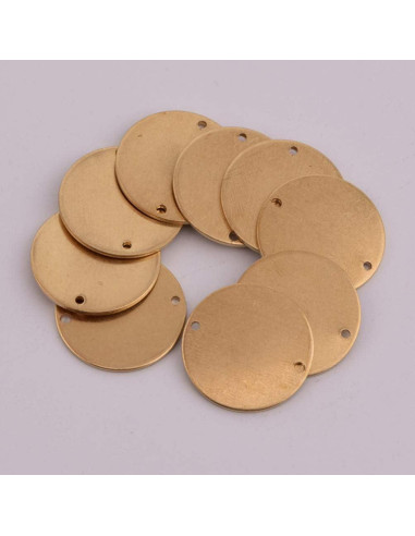 10 Etiquetas de Sello Redondas de Cobre para Grabado 20mm