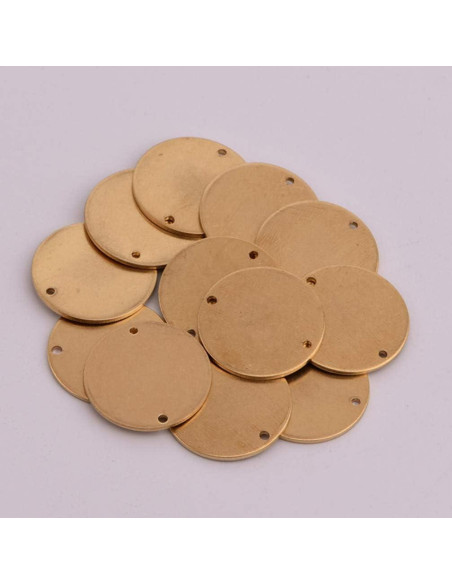 10 Etiquetas de Sello Redondas de Cobre para Grabado 20mm