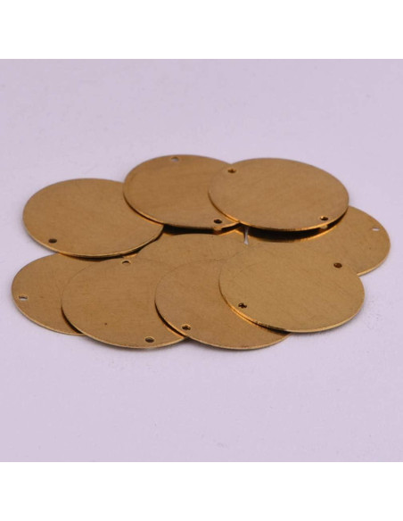 10 Etiquetas de Sello Redondas de Cobre para Grabado 20mm