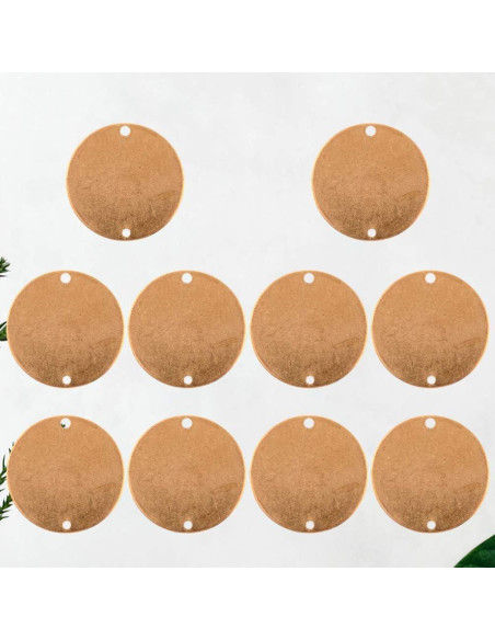 10 Etiquetas de Sello Redondas de Cobre para Grabado 20mm