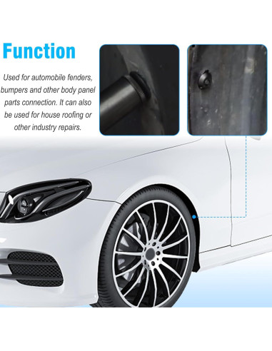 Juego de pistola de remaches Mejiao con 30 remaches de nylon