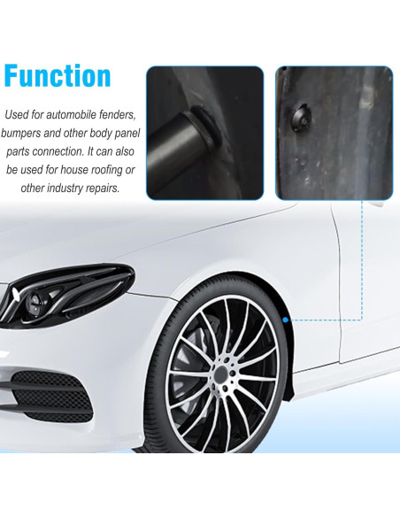 Juego de pistola de remaches Mejiao con 30 remaches de nylon