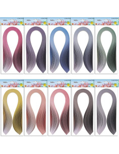 JUYA Juego de Papel Quilling Gradiente 10 Colores 3 mm 2