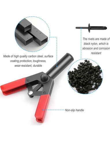 Juego de pistola de remaches Mejiao con 30 remaches de nylon