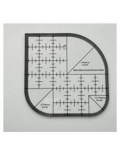 Regla de Costura Acrílica Mairuker 154x154mm con Cortador Curvo