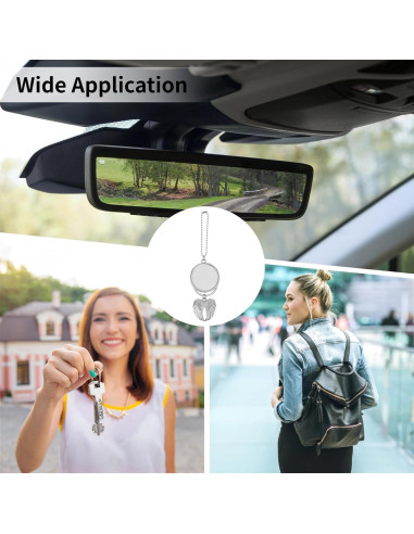 12 Llaveros de Sublimación OMISTAR con Alas de Ángel 4.6x16cm