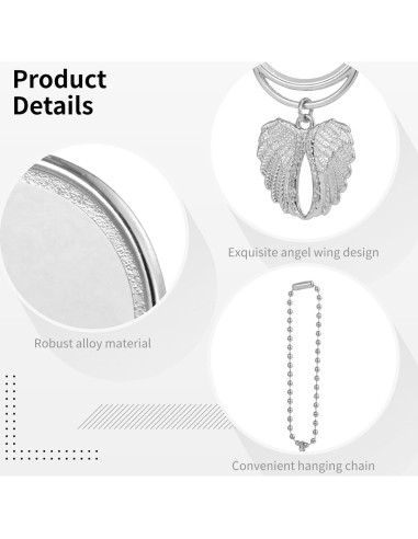12 Llaveros de Sublimación OMISTAR con Alas de Ángel 4.6x16cm