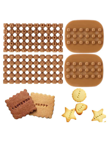 Cortadores de Galletas de Letras y Números Alladaga - 100 Piezas